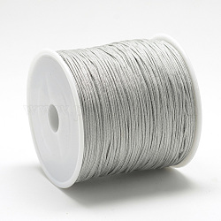 Nylon Thread, Chinese Knotting Cord, Light Grey, 0.4mm, about 174.98 Yards(160m)/Roll