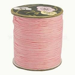 Nylonfaden Nylonschnur, Nylonschnur für benutzerdefinierte Schmuck gewebt Schmuck machen, rosa, 0.8 mm, ca. 131.23 Yard (120m)/Rolle