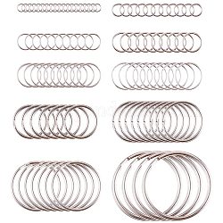 Iron Double Loops Jump Rings Split Rings and Iron Split Key Rings, Platinum, 16.5x8.5x1.6cm, about 260pcs/set