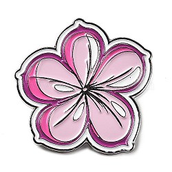 Pin esmaltado serie rosa, Broche de aleación de zinc y platino para mujer., flor, 31x17x1.5mm