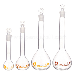 Olycraft4サイズのガラス瓶  透明  10.4~19.2cm  容量：10~100ml（0.34~3.38液量オンス）  4セット /箱