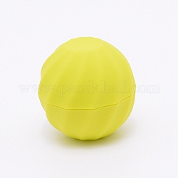 Récipients de sphère de baume à lèvres vides en plastique, boule de baume à lèvres d'emballage cosmétique, vert jaune, 4.2 cm, Diamètre intérieur: 2.8 cm, capacité: 7g (0.23 oz liq.), 4 pièces / kit
