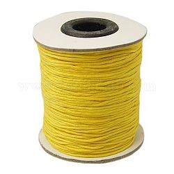 Hilo de nylon, amarillo, 1mm, Aproximadamente 100 yardas / rollo (300 pies / rollo)