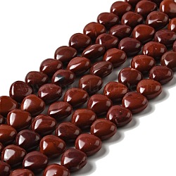 Rosso naturale perline di diaspro fili, cuore, 10x10.5~11x6mm, Foro: 1.2 mm, circa 40pcs/filo, 15.35'' (39 cm)