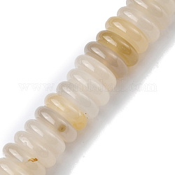 Bianco naturale agata fili di perline, disco, 12x3.5~4mm, Foro: 1.4 mm, circa 51pcs/filo, 7.48~8.19 pollice (19~20.8 cm)