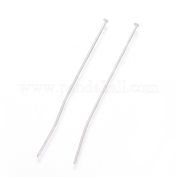 304 Stainless Steel Flat Head Pins, Stainless Steel Color, 50x1.7x0.7mm, 21 Gauge, Head: 2mm