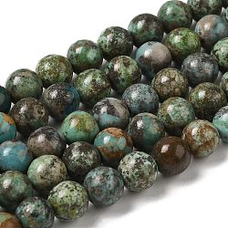 Fili di perline turchese naturale, tondo, 8mm, Foro: 0.7 mm, circa 50pcs/filo, 15.94'' (40.5 cm)