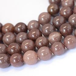 Aventurine naturelles pourpre chapelets de perles rondes, 6~6.5mm, Trou: 1mm, Environ 63 pcs/chapelet, 15.5 pouce