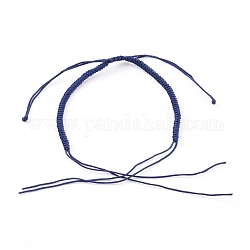 Herstellung von Armbändern aus geflochtenem Nylonfaden, marineblau, 1-3/8 Zoll (3.55~5.05 cm)