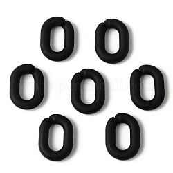 Прорезиненные акриловые кольца, разъемы для быстрой связи, для изготовления кабельных цепей, овальные, чёрные, 19x14x3.5 мм, внутренний диаметр: 11x6 мм