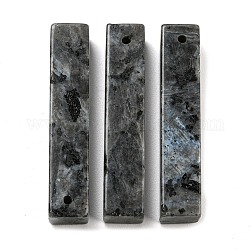 天然石ラブラドライトペンダント  長方形チャーム  38~41x7.5~8x7.5~8mm  穴：1.5mm