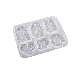 Silicone Pendant Molds, Resin Casting Molds, for UV Resin, Epoxy Resin Craft Making, Geometric Pattern, 160x207x11mm