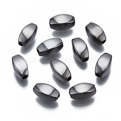 CCB perles en plastique, ovale, gunmetal, 8.5x4x4mm, Trou: 1.8mm, environ 4200 pcs/500 g