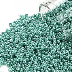 Toho perles de rocaille rondes, Perles de rocaille japonais, (132) lustre opaque turquoise, 11/0, 2.2mm, Trou: 0.8mm, environ 50000 pcs / livre
