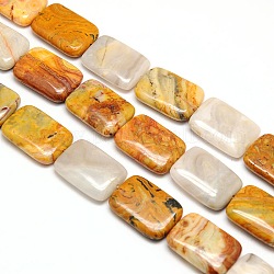 Natural Crazy Agate Beads Strands, Rectangle, 25x18x7mm, Hole: 1mm, about 16pcs/strand, 15.74inch