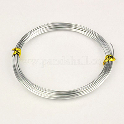 Round Aluminum Wires, Silver, 20 Gauge, 0.8mm, about 20m/roll