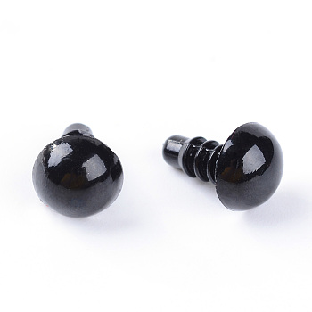 Handwerk Plastik Puppe Augen, Dichtungen nicht enthalten, Gefüllte Spielzeugaugen, Schwarz, 20 mm
