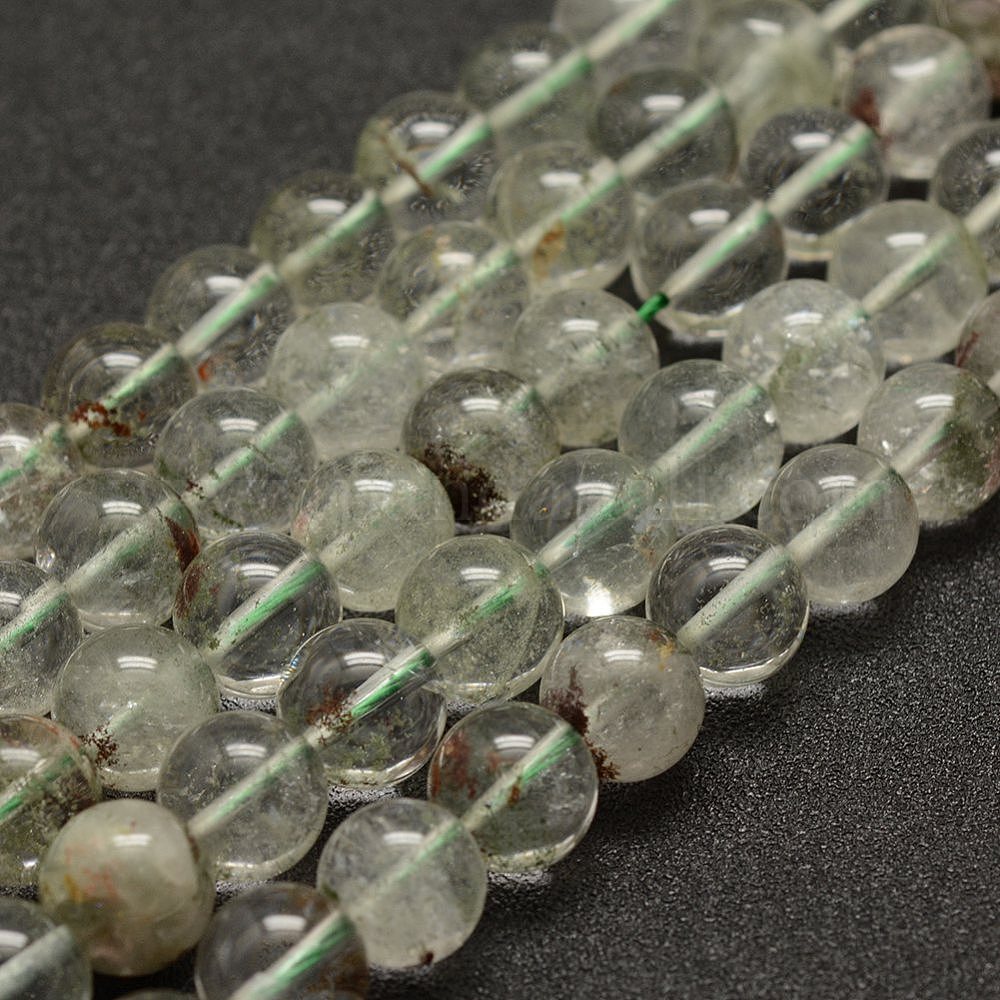 Wholesale Natural Green Lodolite Quartz/Garden Quartz Beads Strands