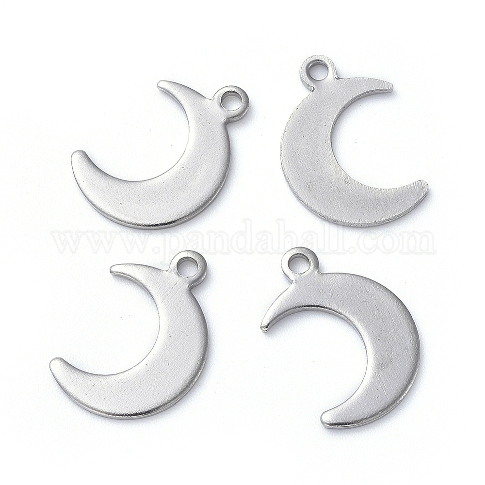 PH PandaHall Charms ciondoli in 304 Acciaio Inossidabile, Tondo Piatto con Costellazione/Segno Zodiacale per creazione di Gioielli, Colore Acciaio Inossidabile, 12x1mm, Foro: 1mm, 24pcs/Box