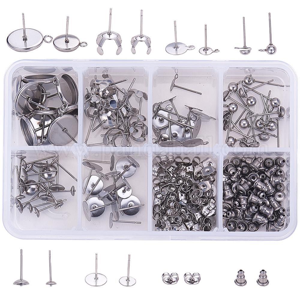 Shop SUNNYCLUE 1 Box 240Pcs Stud Earring Making Kit with Stud Earring