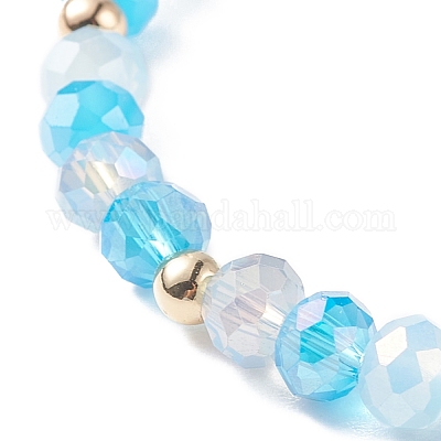 Blue Sun & Moon Beaded Stretch Bracelets - 2 Pack