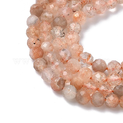 Natürliche sunstone Perlen Stränge&nbsp;G-L651-C05-4mm-1
