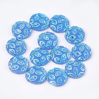 Cabochons en résine&nbsp;CRES-T012-03G-1
