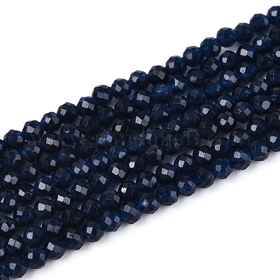 Крашеные бусины из натурального сапфира&nbsp;G-T143-05-1