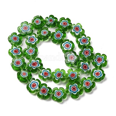 Ручной работы millefiori стеклянные бусины нитки LAMP-G164-08F-1