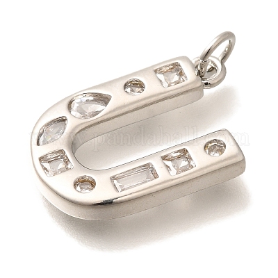 Латунные микропаве прозрачные подвески с фианитом KK-G521-01P-U-1
