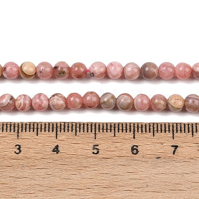 Природные родонит бисер нитей&nbsp;G-H337-A01-01-1