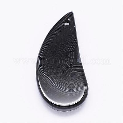 Агатовые подвески из натурального черного агата&nbsp;G-K178-16C-1