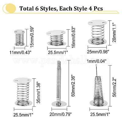 Chgcraft 24 pz 6 stile base a molla giocattolo in acciaio all'ingrosso 