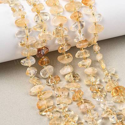 Природный цитрин бисер нитей&nbsp;G-F821-A01-01-1