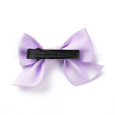 Однотонная заколка из ткани аллигатора с бантом&nbsp;LS-PHAR-D013-04C-1