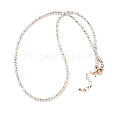 Изготовление ожерелий из круглого нейлонового хлопкового шнура диаметром 2.5 мм NJEW-C106-01RG-10-1