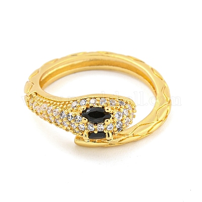 Кольцо-манжета из нержавеющей стали 304 с кубическим цирконием для женщин&nbsp;LS-RJEW-S406-05G-02-1