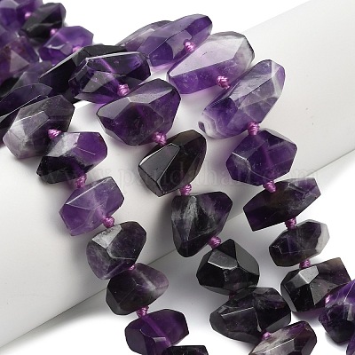 Natürlichen Amethyst absolvierte Perlen Stränge&nbsp;G-L642-D02-01-1