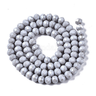 Chapelets de perles en verre électroplaqué&nbsp;X-EGLA-A034-P6mm-A16-1