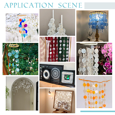 Окрашенные натуральные подвески-соединители из ракушек capiz FIND-WH0816-016D-1