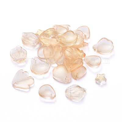 Galvanoplastie perles de verre transparentes&nbsp;EGLA-L027-D04-1