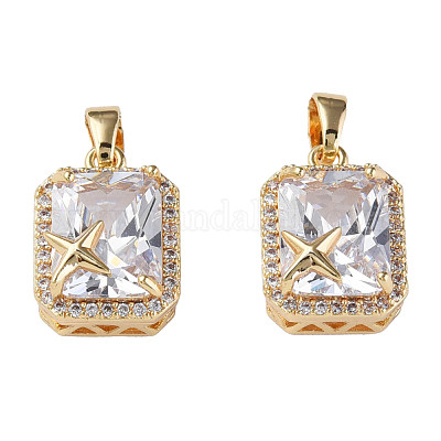 Подвески из латуни с инкрустацией кубическим цирконием KK-N233-248B-1