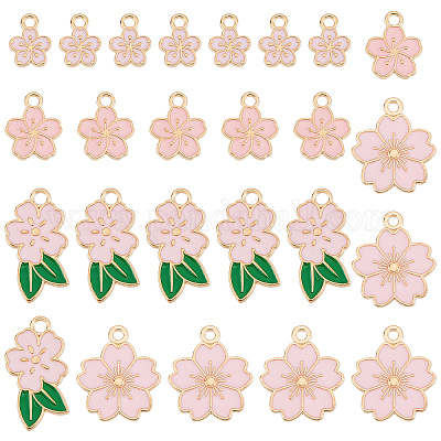 CHERRY Blossom Charm Sakura Flower Charm Rose Gold Flower 