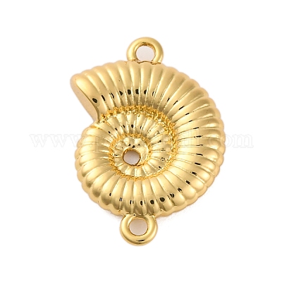 Gestellplattierung Messing Muschelform Verbindungsstück Charms&nbsp;KK-Z070-14G-1