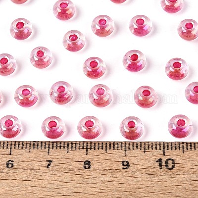 Внутри цветные прозрачные стеклянные бусины&nbsp;SEED-T009-01E-1