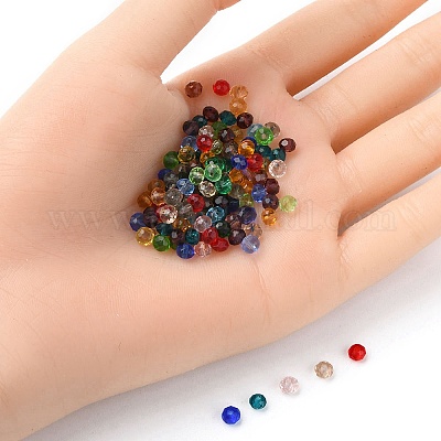 Граненые прозрачные стеклянные бусины rondelle&nbsp;GLAA-YW0001-84A-1