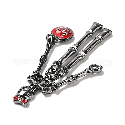 Хэллоуин сплав эмали большой кулон со стразами&nbsp;LS-ENAM-G217-01-1