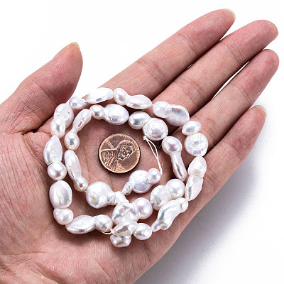 Природные Кеши жемчуг пряди PEAR-S018-01A-1