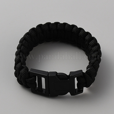 Браслет из полиэстера для выживания с пластиковыми застежками для походов BJEW-WH0018-54F-1