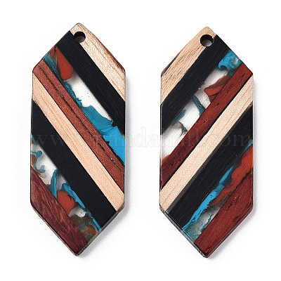 Подвески из смолы и ореха&nbsp;RESI-N039-22-1